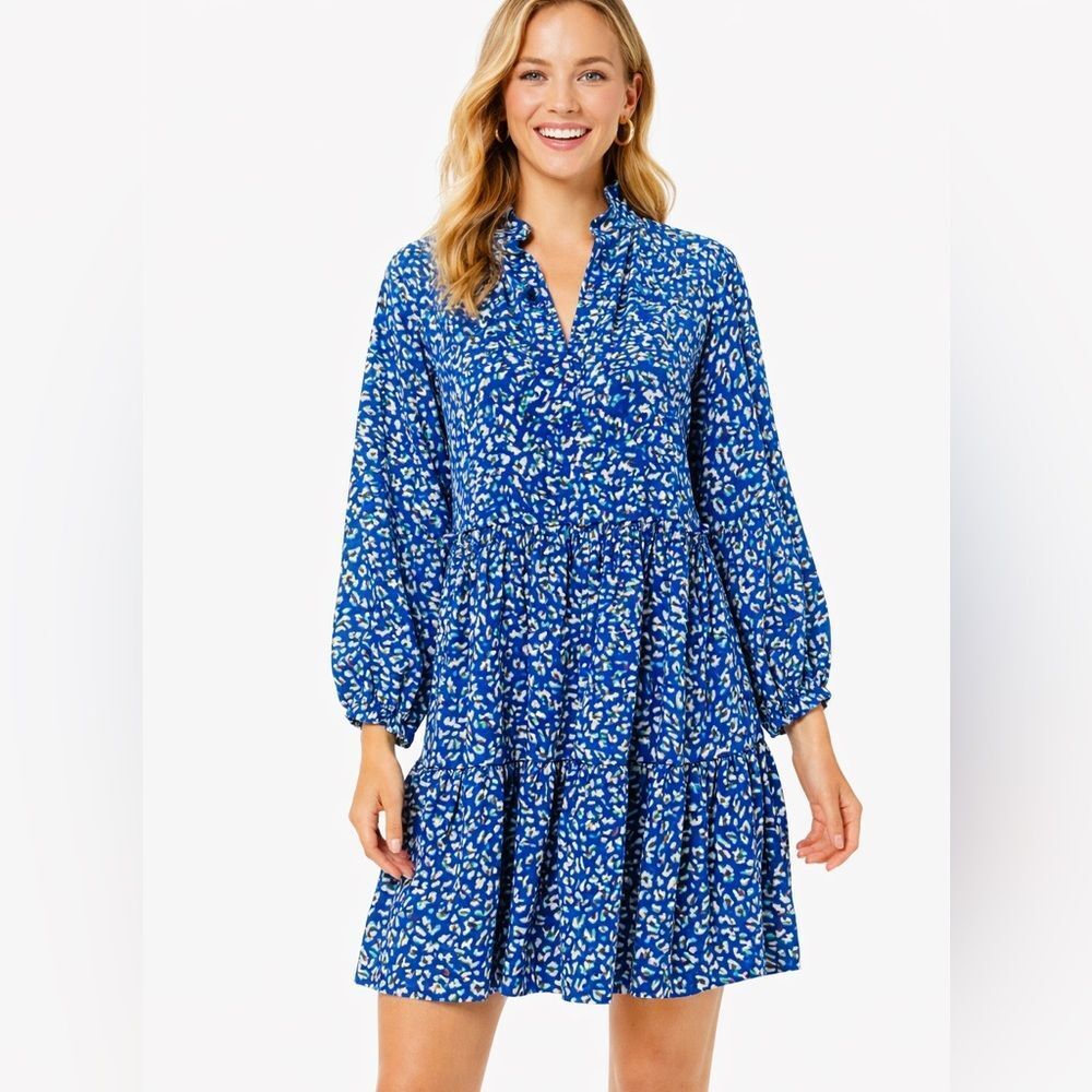 NWT Joy Joy Blue Floral Boho Dress